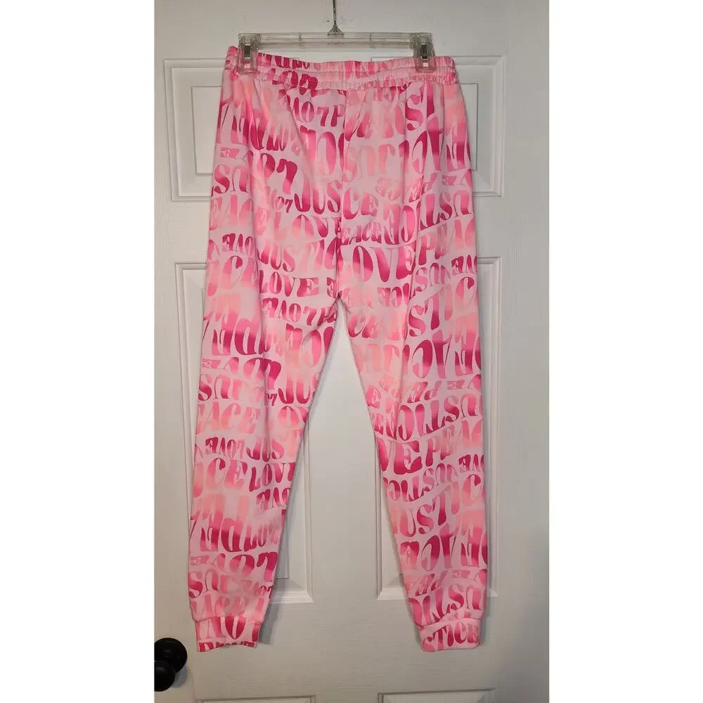Justice Girls‎ Fleece Size XL Jogger Pant Pink NWT